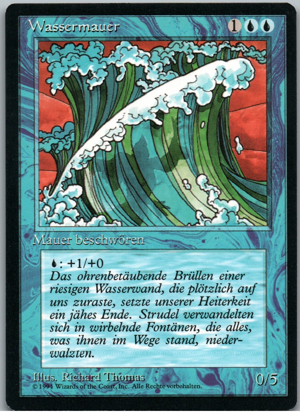 Magic limited black bordered german beta fbb foreign Wassermauer Wall of Water